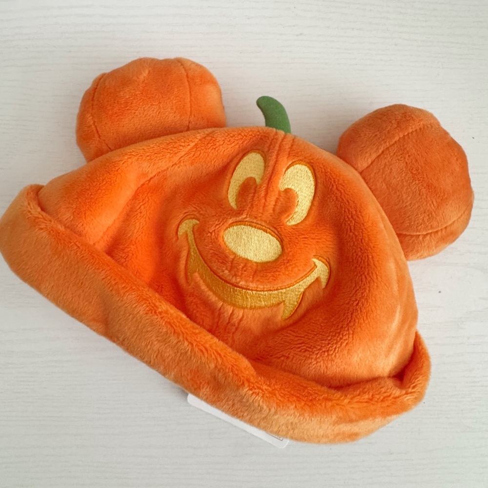Tokyo Disney Mickey pumpkin halloween adjustable beanie hat